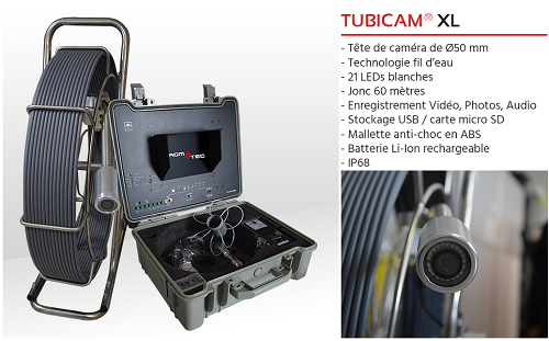 Caméra d'inspection de canalisations rotative- Tubicam® XL 360HD