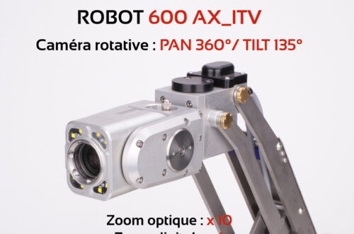 Caméra d'inspection sur chariot motorisée pour canalisations