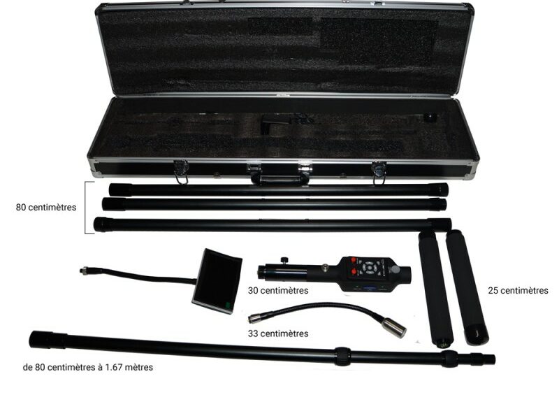 caméra endoscope sur perche télescopique